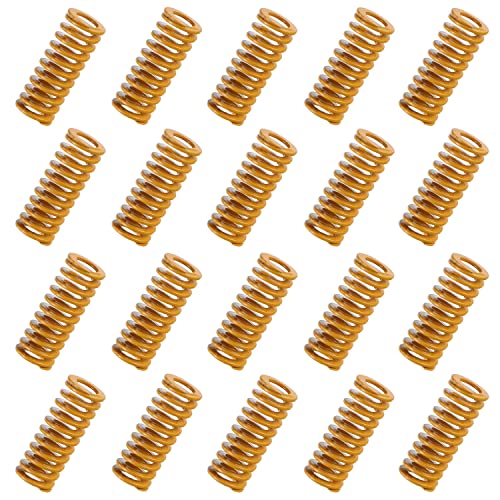 HUAREW 3D-Drucker Die Spring 8mm OD 20mm Long Light Load Compression Mold Die Spring Yellow Compression Mold Die Spring for CR-10 10S S4 Ender 3 (20 Stück) von HUAREW