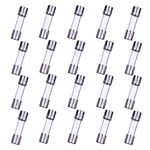 HUAREW F1AL250V 20 Stück 5x20mm flinke Glass icherung 1A 250V 0,2x0,78 Zoll zeitverzögerte Sicherung (Packung mit 20 Stück) von HUAREW