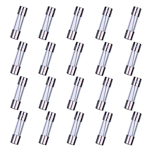 HUAREW F20AL250V 20 Stück 5x20mm flinke Glass icherung 20A 250V 0,2x0,78 Zoll zeitverzögerte Sicherung (Packung mit 20 Stück) von HUAREW