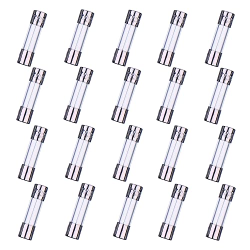 HUAREW F4AL250V 20 Stück 5x20mm flinke Glass icherung 4A 250V 0,2x0,78 Zoll zeitverzögerte Sicherung (Packung mit 20 Stück) von HUAREW