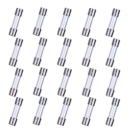 HUAREW F5AL250V 20 Stück 5x20mm flinke Glass icherung 5A 250V 0,2x0,78 Zoll zeitverzögerte Sicherung (Packung mit 20 Stück) von HUAREW