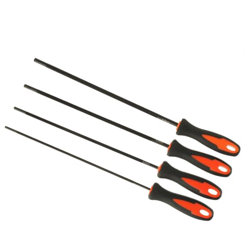 HUAREW Set of 4 file for chainsaw, file, chainsaw file, file set with handle, there are 4 sizes of 3.2 mm, 4.0 mm, 4.8 mm, 5.5 mm, suitable for chainsaws HUAREW Set of 4 file for chainsaw, file, chainsaw file, file set with handle, there are 4 sizes of 3.2 mm, 4.0 mm, 4.8 mm, 5.5 mm, suitable for chainsaws von HUAREW