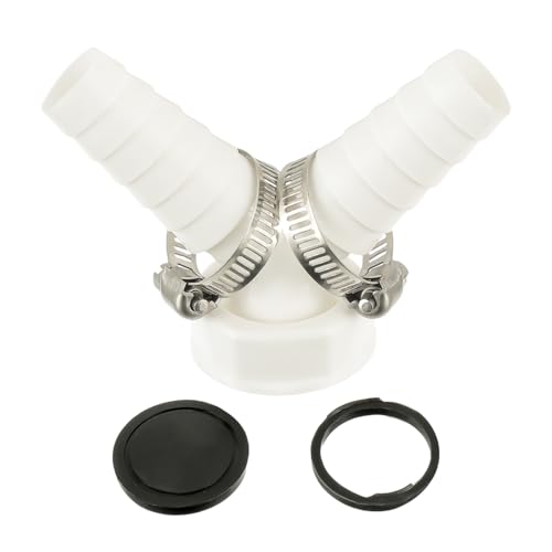 HUAREW waschmaschine abfluss adapter, Doppelanschluss für Waschmaschine, 1 Zoll Y-adapter für Geschirrspüler und Winkel Waschmaschine mit Eingangsstutzen von 19-24 mm und Abgang DN 25 Rohr von HUAREW