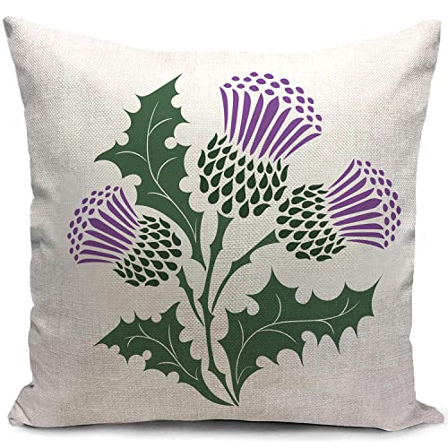 Kissenbezug distel schottland Blumen Outdoor wetterfest Kissen deko Geschenke für sofakissen kissenbezüge dekokissen couchkissen kissenhülle Sofa gartenmöbel Balkon Wohnzimmer Zimmer zierkissen von HUASHUZI