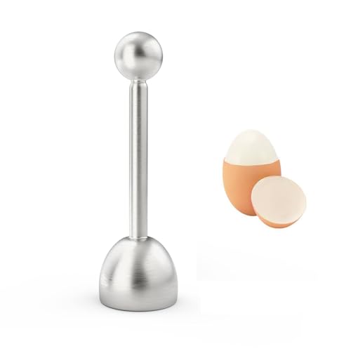 HUATEEN Edelstahl Eieröffner & Eierschneider,Eierköpfer Eierschneider Eier Cutter Eier Schneidegerät 3-in-1 Küchenhelfer Eierköpfer für perfekte Frühstückseier - Rostfreier Eierpiekser & Eierstecher von HUATEEN