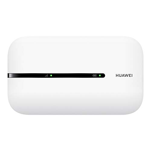 HUAWEI E5576-320 Mobile Wi-Fi 3s 4G LTE CAT4, 150 MBps, wiederaufladbarer Akku mit 1500 mAh, Keine Konfiguration erforderlich, tragbar für Reisen und Arbeit, Weiß von HUAWEI
