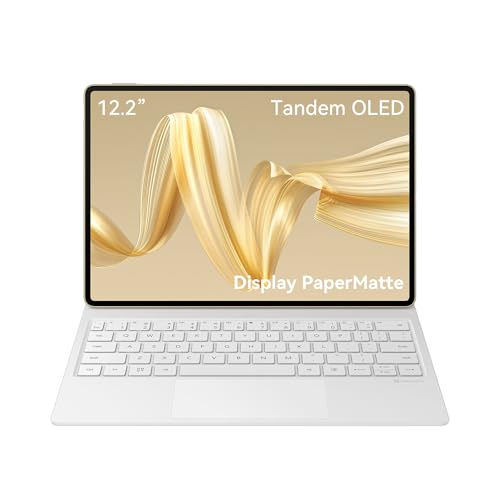 HUAWEI MatePad Pro 12,2"+Glide Tastatur, PaperMatte EditionTablet, 2.8K Tandem OLED FullView Display, Bildwiederholfrequenz von 144 Hz, 12GB+512GB,10.100 mAh Akku, Professionelle GoPaint App, Gold von HUAWEI