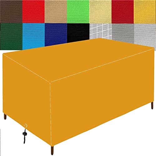 HUAXIQUE Abdeckung Gartenmöbel Wasserdicht nti-UV Reißfest 205x104x71cm 420D Rechteckige Gartenmöbel Abdeckplane Abdeckplane Schutzhülle Gartenmöbel für Gartentische Stühle und Möbelsets Mango von HUAXIQUE