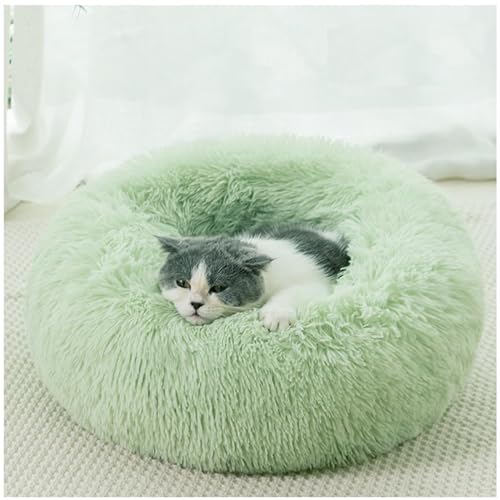 HUAXIQUE Hundebett Donut Anti Stress Hundebett Mittelgroße Hunde Hundebett für Große undekissen Waschbar Flauschig Hundematte Flauschiges Hundebett 60cm Grün HUAXIQUE Hundebett Donut Anti Stress Hundebett Mittelgroße Hunde Hundebett für Große undekissen Waschbar Flauschig Hundematte Flauschiges Hundebett 60cm Grün von HUAXIQUE