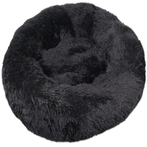 Hundebett Donut Anti Stress Hundebett katzenbettfür Katzen Und Kleine Mittelgroße Hunde undekissen Waschbar Flauschig Hundematte Anti Rutsch Noppenboden 40cm Schwarz Hundebett Donut Anti Stress Hundebett katzenbettfür Katzen Und Kleine Mittelgroße Hunde undekissen Waschbar Flauschig Hundematte Anti Rutsch Noppenboden 40cm Schwarz von HUAXIQUE