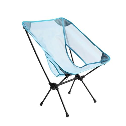 HUAYUSEDF Blauer Freizeit-Klappstuhl für Camping, Outdoor, tragbar und faltbar, Strand-Campingstuhl, leicht, Grasland, Outdoor, Lounge-Stühle von HUAYUSEDF