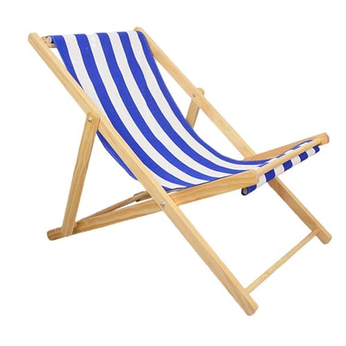 HUAYUSEDF Blauer gestreifter Skizzierstuhl für Camping, Outdoor, Klappstühle, tragbar und faltbar, Strand-Campingstuhl, leicht, Grünland, Outdoor-Lounge-Stühle von HUAYUSEDF
