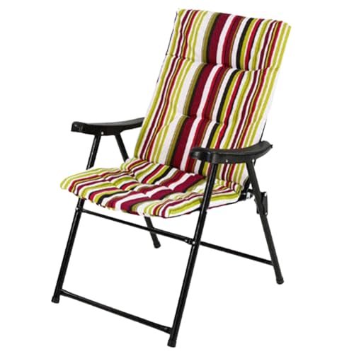 HUAYUSEDF Bunte gestreifte Freizeit-Klappstühle für Camping, Outdoor, tragbar und faltbar, Strand-Campingstuhl, leicht, Grünland, Outdoor-Lounge-Stühle von HUAYUSEDF