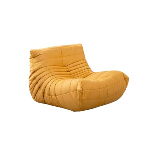 HUAYUSEDF Caterpillar Weicher Sitzsack für Wohnzimmer, Schlafzimmer, Sessel, Gelb, Einzelbett, Balkon, Sofa, Stuhl von HUAYUSEDF