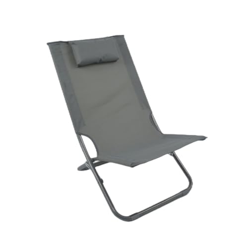 HUAYUSEDF Grauer Freizeit-Klappstuhl für den Außenbereich, tragbar und faltbar, Strand-Campingstuhl, leicht, Grasland, Outdoor, Lounge-Stühle von HUAYUSEDF