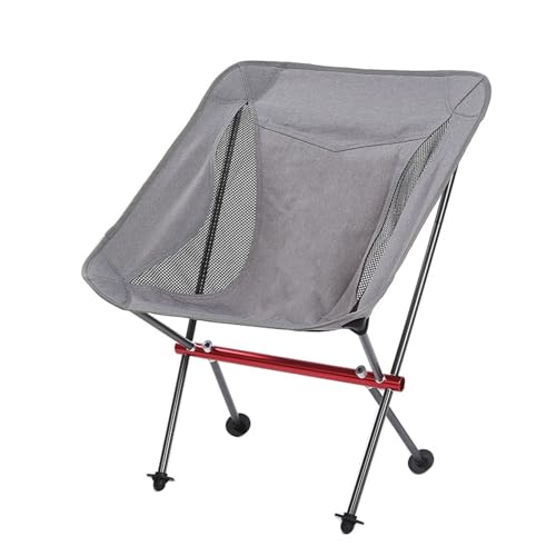 HUAYUSEDF Grey Grassland Outdoor Klappstühle Tragbar und Faltbar Grasland Campingstuhl Leichte Camping Outdoor Lounge Stühle von HUAYUSEDF