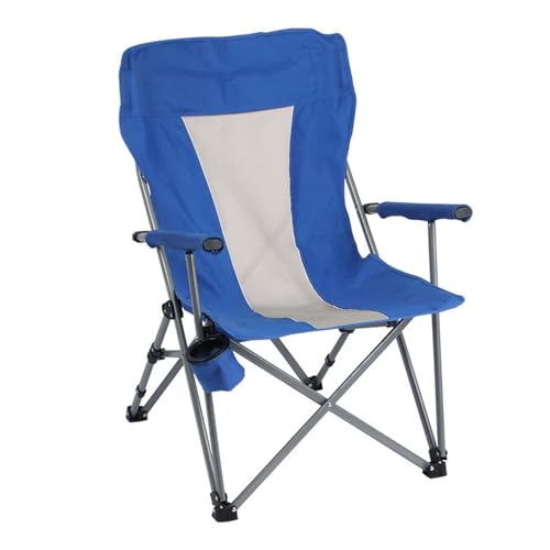 HUAYUSEDF Grüne und blaue Camping-Klappstühle für den Außenbereich, tragbar und faltbar, Strand-Campingstuhl, leicht, Grasland, Outdoor-Lounge-Stühle von HUAYUSEDF