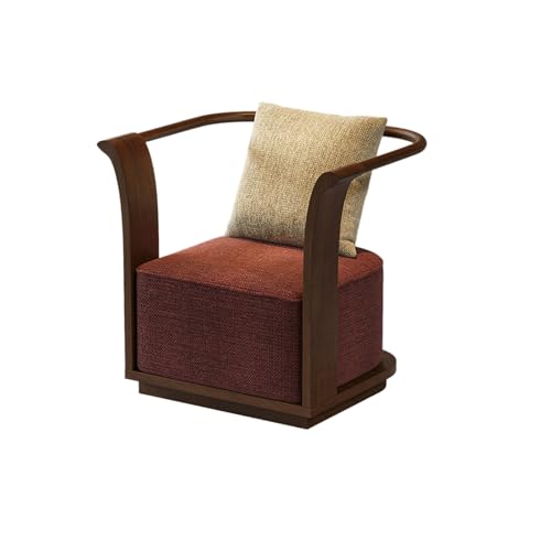 HUAYUSEDF Sitzsack-Stuhl im chinesischen Stil, Massivholz, Weinrot, für Wohnzimmer, Schlafzimmer, Balkon, Sessel, kreativer Ruhebereich, Einzel-Sofa-Stuhl von HUAYUSEDF