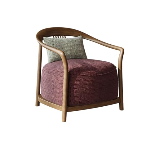 HUAYUSEDF Sitzsack im chinesischen Stil, leicht, luxuriös, weinrot, Massivholz, Wohnzimmer, Sitzsack, lässiger Schlafzimmer-Sessel, kreativer Einzel-Balkon-Sofa-Stuhl von HUAYUSEDF
