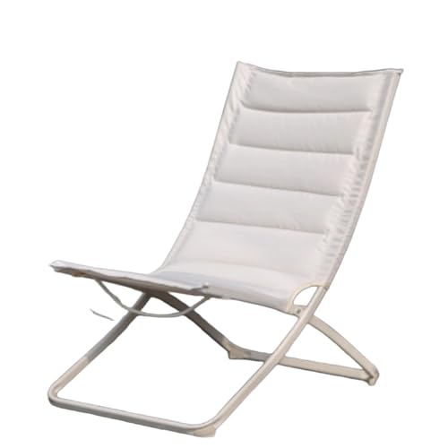 HUAYUSEDF Tragbarer, faltbarer Freizeitstuhl, Camping, Outdoor, Klappstühle, Off-White, Strand, Campingstuhl, leicht, Grasland, Outdoor, Lounge Stühle von HUAYUSEDF