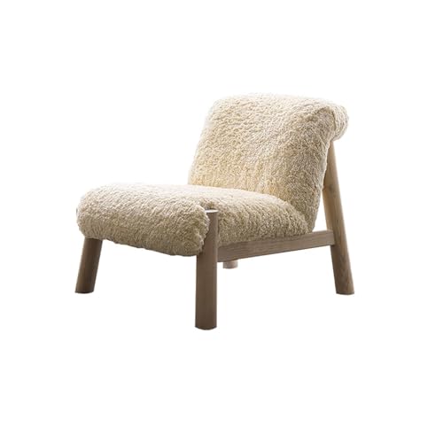 HUAYUSEDF Wabi-sabi Stil Lammfell Samt Wohnzimmer Sitzsack Stuhl Casual Schlafzimmer Balkon Sessel Kreative Lounge Area Einzelsofa Stuhl von HUAYUSEDF