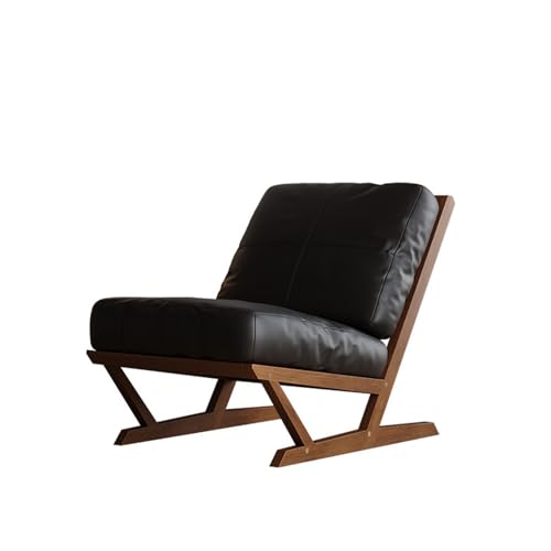 HUAYUSEDF Wabi-sabi Stil Massivholz Schwarz Wohnzimmer Sitzsack Stuhl Casual Schlafzimmer Lounge Sessel Kreativ Balkon Sofa Sitz von HUAYUSEDF