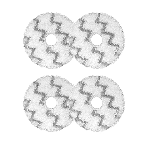 HUAYUWA Staubsauger Zubehör Kit Set Kompatibel mit ROIDMI EVA SDJ06RM Roboter Staubsauger Ersatzteile, 4 Wischtuch Pads Reinigungslappen von HUAYUWA