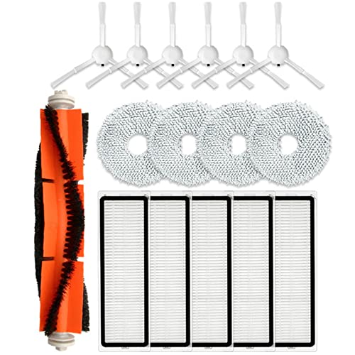 HUAYUWA Staubsauger Zubehör Set (1 Bürstenrolle + 6 Seitenbürsten + 5 Filter + 4 Lappen) Kompatibel für Dreame Bot L10s Ultra Roboter Staubsauger Ersatzteile von HUAYUWA