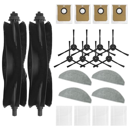 HUAYUWA Staubsaugerzubehör-Set kompatibel mit Roidmi EVE CC, Kehrroboter Staubsauger und Wischmoppreiniger Ersatzteile (2 Hauptbürsten Stange + 8 Seitenbürsten + 4 Filter + 4 Wischtücher + 4 HUAYUWA Staubsaugerzubehör-Set kompatibel mit Roidmi EVE CC, Kehrroboter Staubsauger und Wischmoppreiniger Ersatzteile (2 Hauptbürsten Stange + 8 Seitenbürsten + 4 Filter + 4 Wischtücher + 4 von HUAYUWA