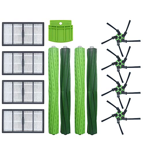 HUAYUWA Vacuum Accessories Set Compatible with iRobot Roomba S9 S9+ Robot Vacuum Cleaner Replacement Parts, 2 Main Brush Set + 4 Side Brushes + 4 Filters + 1 Dust Flap HUAYUWA Vacuum Accessories Set Compatible with iRobot Roomba S9 S9+ Robot Vacuum Cleaner Replacement Parts, 2 Main Brush Set + 4 Side Brushes + 4 Filters + 1 Dust Flap von HUAYUWA