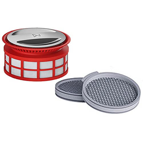 HUAYUWA Waschbares Ersatz-Filter-Set passend für Roborock H6 Staubsauger-Zubehör (2 Baumwollfilter vorne + 1 HEPA-Filter) von HUAYUWA