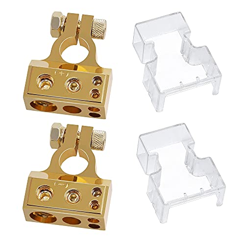 HUAZIZ 1 Paar Autobatterie Klemmen Terminal Klemmen, Autobatterie Klemmen Terminal Klemmen, Batterieklemme Positiv & Negativ mit Staubdichtsdeckung, Battery Terminal Anschlussstecker HUAZIZ 1 Paar Autobatterie Klemmen Terminal Klemmen, Autobatterie Klemmen Terminal Klemmen, Batterieklemme Positiv & Negativ mit Staubdichtsdeckung, Battery Terminal Anschlussstecker von HUAZIZ