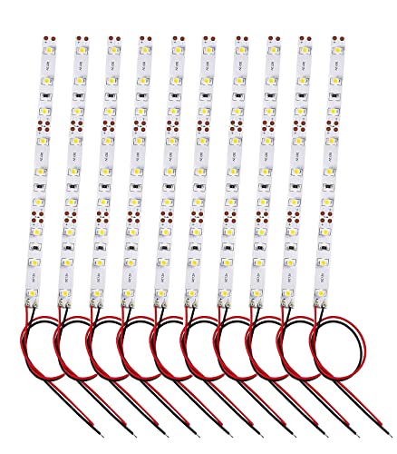 HUAZIZ 10 Piezas-2835-Precableado Tira de LED Blanco Cálido Autoadhesiva 12V~18V 10-15CM 9-LED Hausbeleuchtung von HUAZIZ