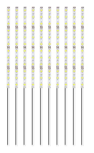 HUAZIZ 10 Stücke 200 mm VorDrahtete Streifen, 2835 SMD LED, 12-18V LED Streifen, Modellbau Led Beleuchtung, Weiß HUAZIZ 10 Stücke 200 mm VorDrahtete Streifen, 2835 SMD LED, 12-18V LED Streifen, Modellbau Led Beleuchtung, Weiß von HUAZIZ