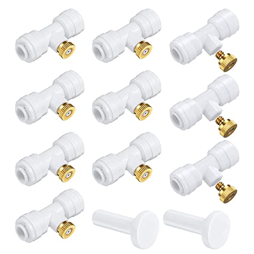 HUAZIZ 10 Stücke T-Stück Wasserrohr Verbinder mit Nebeldüse Bewässerungssystem Sprayer Sprinkler Sprühdüse Zerstäuberdüse T-Steckverbinder Kühlsystem Outdoor Misting System Zubehör HUAZIZ 10 Stücke T-Stück Wasserrohr Verbinder mit Nebeldüse Bewässerungssystem Sprayer Sprinkler Sprühdüse Zerstäuberdüse T-Steckverbinder Kühlsystem Outdoor Misting System Zubehör von HUAZIZ