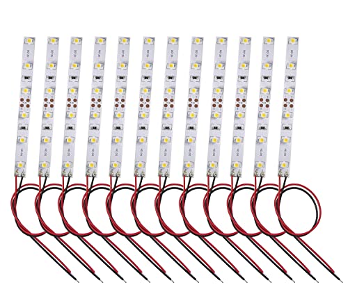 HUAZIZ 12 pcs 6-LED Hausbeleuchtung, 5cm Warmweiss mit Kabel 20cm 12-18V, Modellbau Led Beleuchtung, Modellbau Beleuchtung, beleuchtung modelleisenbahn von HUAZIZ