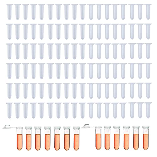 HUAZIZ 150 Stück Mikro Zentrifugenröhrchen, Reaktionsgefäße 2ml Transparent, Kunststoff Zentrifuge Reagenzgläser Reaktionsgefäß Probe Lagerung Vial mit Snap Cap, Conical Centrifuge Tubes HUAZIZ 150 Stück Mikro Zentrifugenröhrchen, Reaktionsgefäße 2ml Transparent, Kunststoff Zentrifuge Reagenzgläser Reaktionsgefäß Probe Lagerung Vial mit Snap Cap, Conical Centrifuge Tubes von HUAZIZ