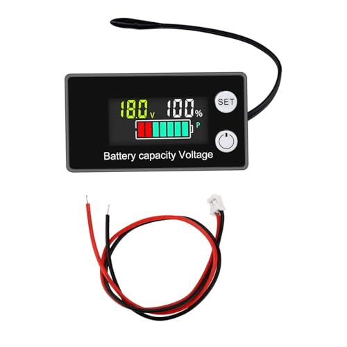 HUAZIZ 1Pcs Batterie Messgerät mit Alarm Temperatur 12V 24V 36V 48V 60V 72V 84V, Batterie Kapazität Tester, Farbbildschirm, 8-100V LCD Digital Spannung Meter Für Batterie Anzeigellanzmesser von HUAZIZ