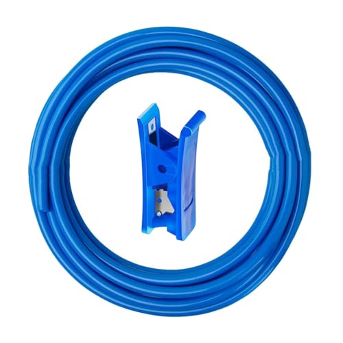 HUAZIZ 20 Meter PU Pneumatikschlauch Pneumatic, Polyurethane Schlauch, Flexibel Druckluftschlauch 6 mm x AD 4 mm ID Blau +1 x Schlauchschneider von HUAZIZ