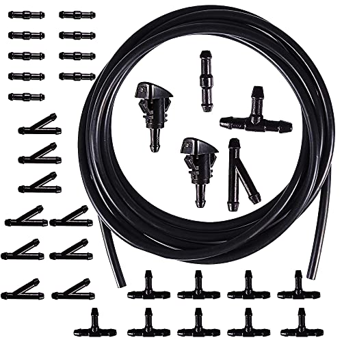 HUAZIZ 2m Universal Scheibenwaschanlage, Wischwasserschlauch Reparaturset, Automotive Schlauch, Isolierschlauch, Universal Scheibenwaschanlage Schlauch +30 Stücke Schlauchverbinder+2Sprühdüse HUAZIZ 2m Universal Scheibenwaschanlage, Wischwasserschlauch Reparaturset, Automotive Schlauch, Isolierschlauch, Universal Scheibenwaschanlage Schlauch +30 Stücke Schlauchverbinder+2Sprühdüse von HUAZIZ