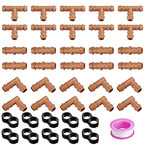 HUAZIZ 40 Pcs Bewässerungssystem Set Tropfbewässerung Sprinkler Bewässerungsanschluss Schlauch T-Stücken Bewässerungszubehör Für Garten, landwirtschaftliches Bewässerungssystem von HUAZIZ