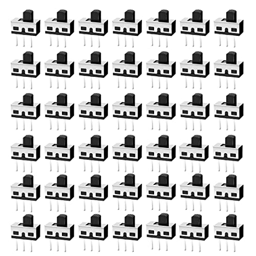 HUAZIZ 50 Stücke Mini Schiebeschalter Vertikale Folie Schalter 3 Pin 2 Position 1P2T SPDT mit PCB Panel für Arduino 2A, 125V DC, 5mm HUAZIZ 50 Stücke Mini Schiebeschalter Vertikale Folie Schalter 3 Pin 2 Position 1P2T SPDT mit PCB Panel für Arduino 2A, 125V DC, 5mm von HUAZIZ