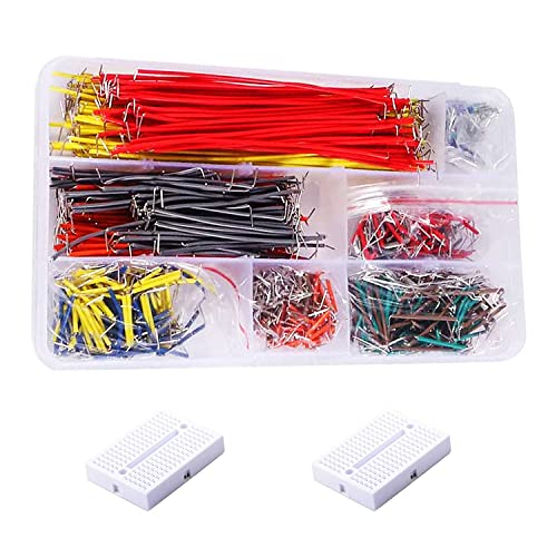 HUAZIZ 560 Stück Jumper Kabel Jumper Cable Wire Kit,14 Verschiedene Längen Starthilfekabel Breadboard Jumper Wires mit Kunststoffbox für Steckbrett,zwei 170 Kontakte Breadboard von HUAZIZ