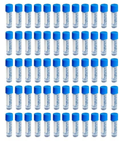 HUAZIZ 60 Stück 1,8ml Gefrierröhrchen Blue, 1.8ml Blue mit Deckel und Abgestuften Markierungen, Kunststoff Kryoröhrchen Reagenzglasprobe Reagenzglas Reagenzgläser Probierrohr für Labor HUAZIZ 60 Stück 1,8ml Gefrierröhrchen Blue, 1.8ml Blue mit Deckel und Abgestuften Markierungen, Kunststoff Kryoröhrchen Reagenzglasprobe Reagenzglas Reagenzgläser Probierrohr für Labor von HUAZIZ