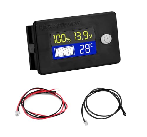 HUAZIZ Batteriekapazität Spannung Messgerät mit Alarm und Extern Temperatur Sensor -19~80℃ 12V 24V 36V 48V 60V 72V Blei Säure Batterie Lithium Batterieanzeige Meter HUAZIZ Batteriekapazität Spannung Messgerät mit Alarm und Extern Temperatur Sensor -19~80℃ 12V 24V 36V 48V 60V 72V Blei Säure Batterie Lithium Batterieanzeige Meter von HUAZIZ