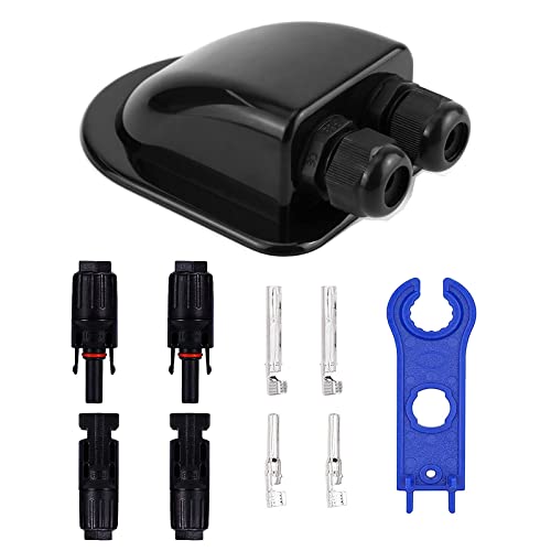 HUAZIZ Dachdurchführung 2-Fach Schwarz für Wohnmobil Caravan Boot Solar Kabeldurchführung ABS von HUAZIZ