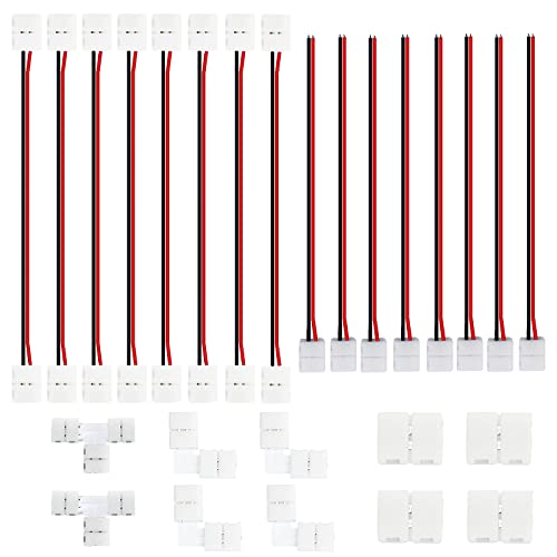 HUAZIZ LED Streifen Eckverbinder,2 Polig LED Strip Verbinder, LED Schnellverbinder, LED Stripe Verteiler,LED Steckverbinder, 8mm Breite SMD 3528 2835 Verbinder,LED Band Anschluss,LED Verlängerung HUAZIZ LED Streifen Eckverbinder,2 Polig LED Strip Verbinder, LED Schnellverbinder, LED Stripe Verteiler,LED Steckverbinder, 8mm Breite SMD 3528 2835 Verbinder,LED Band Anschluss,LED Verlängerung von HUAZIZ
