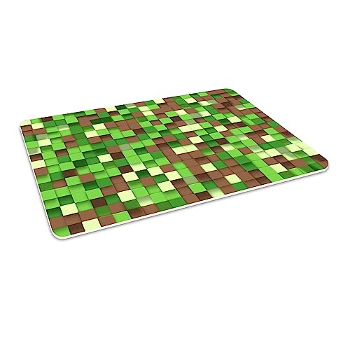 HUBDECO Flexible Schutzmatte aus Strapazierfähigem Printfloor - Schutzunterlage Unter Sessel, Stuhl - Anti-Rutsch - Schützt Boden vor Kratzern - Zimmerdekoration - 100x70 cm MC-Steine von HUBDECO