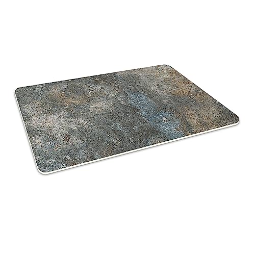 HUBDECO Flexible Schutzmatte aus Strapazierfähigem Printfloor - Schutzunterlage Unter Sessel, Stuhl - Anti-Rutsch - Schützt Boden vor Kratzern - Zimmerdekoration - 140x100 cm Beton von HUBDECO