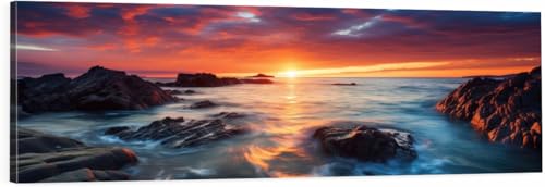HUBDECO Leinwand Bild Panorama Wohnzimmer - Leinwandbild - Bild auf Leinwand - Tolle Zimmerdekoration - Schlafzimmer Bilder - Bilder, Poster, Kunstdrucke - 120x40cm - Modell 56 HUBDECO Leinwand Bild Panorama Wohnzimmer - Leinwandbild - Bild auf Leinwand - Tolle Zimmerdekoration - Schlafzimmer Bilder - Bilder, Poster, Kunstdrucke - 120x40cm - Modell 56 von HUBDECO